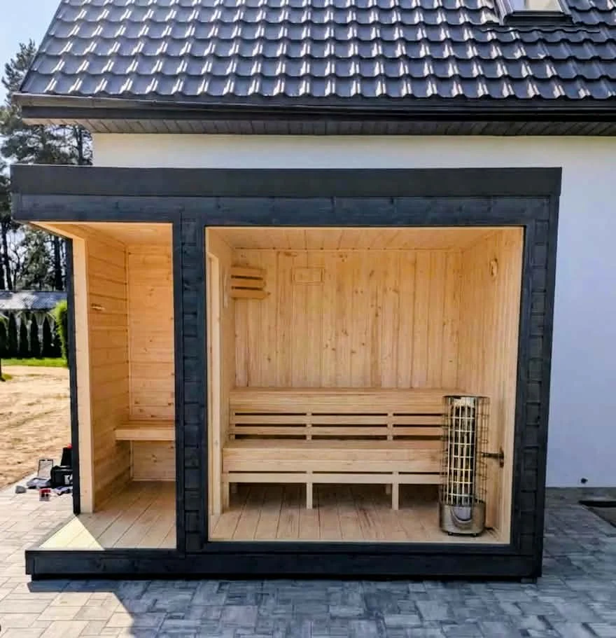 Sauna ogrodowa z przedsionkiem Olaya 2